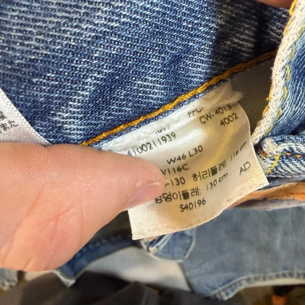 Levis 560 Comfort Fit Jeans Mens 46x30 Light Wash Relaxed Tapered Denim Blue